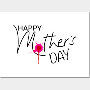 Happy Mother's Day with Flower Posters and Art